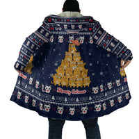 Meowy Catmas Cloak with Orange Cats Christmas Tree and Snowflake Pattern Design - Wonder Print Shop