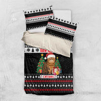Meowy Catmas Bedding Set with Tabby Cat Santa Hat and Christmas Tree Gift Pattern Design - Wonder Print Shop