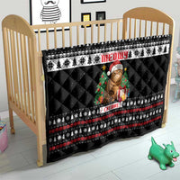 Meowy Catmas Quilt with Tabby Cat Santa Hat and Christmas Tree Gift Pattern Design - Wonder Print Shop