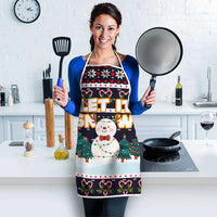Let It Snow Christmas Apron Funny Xmas Holiday Patterns - Wonder Print Shop