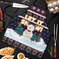 Let It Snow Christmas Apron Funny Xmas Holiday Patterns - Wonder Print Shop