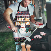 Let It Snow Christmas Apron Funny Xmas Holiday Patterns - Wonder Print Shop