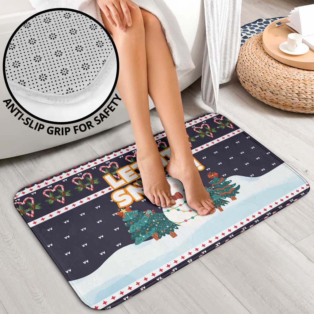 Let It Snow Christmas Bathroom Set Funny Xmas Holiday Patterns - Wonder Print Shop