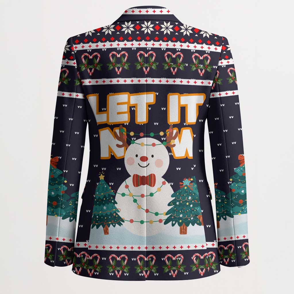 Let It Snow Christmas Blazer Funny Xmas Holiday Patterns - Wonder Print Shop