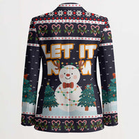 Let It Snow Christmas Blazer Funny Xmas Holiday Patterns - Wonder Print Shop