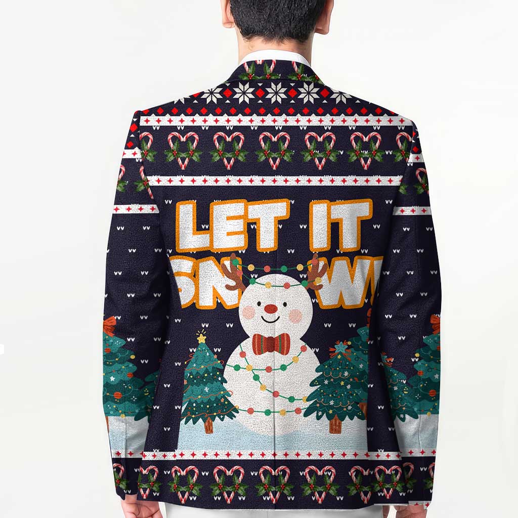 Let It Snow Christmas Blazer Funny Xmas Holiday Patterns - Wonder Print Shop
