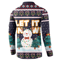 Let It Snow Christmas Button Sweatshirt Funny Xmas Holiday Patterns - Wonder Print Shop