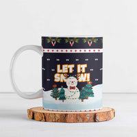 Let It Snow Christmas Ceramic Mug Funny Xmas Holiday Patterns - Wonder Print Shop