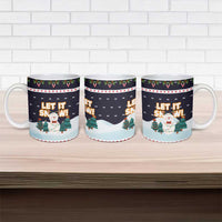 Let It Snow Christmas Ceramic Mug Funny Xmas Holiday Patterns - Wonder Print Shop