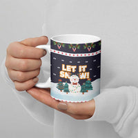 Let It Snow Christmas Ceramic Mug Funny Xmas Holiday Patterns - Wonder Print Shop
