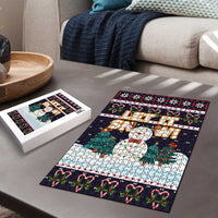 Let It Snow Christmas Puzzle Funny Xmas Holiday Patterns - Wonder Print Shop