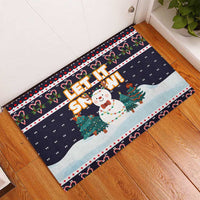 Let It Snow Christmas Rubber Doormat Funny Xmas Holiday Patterns - Wonder Print Shop