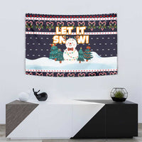 Let It Snow Christmas Tapestry Funny Xmas Holiday Patterns - Wonder Print Shop