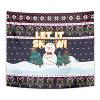 Let It Snow Christmas Tapestry Funny Xmas Holiday Patterns - Wonder Print Shop