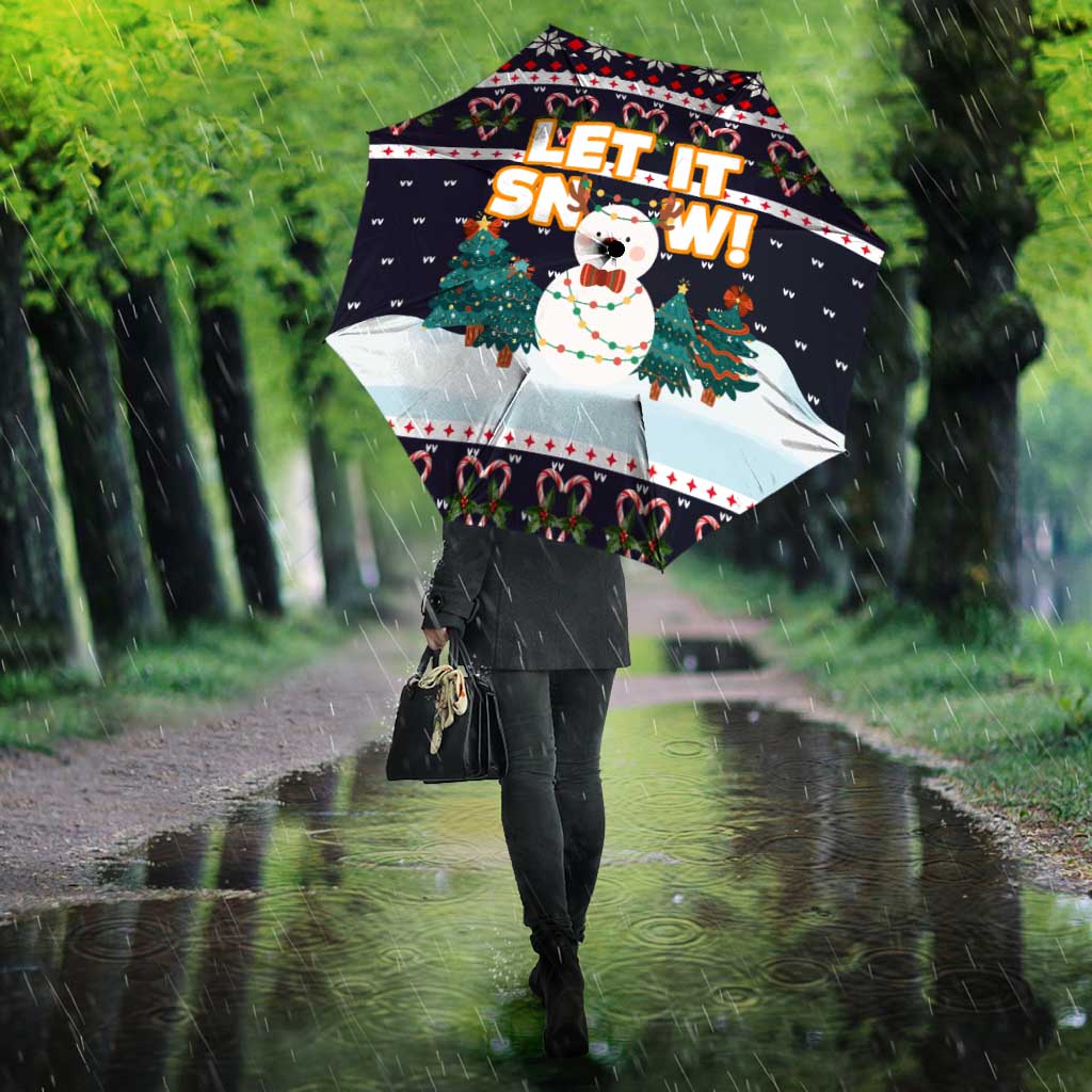 Let It Snow Christmas Umbrella Funny Xmas Holiday Patterns - Wonder Print Shop