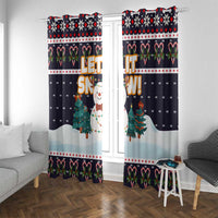 Let It Snow Christmas Window Curtain Funny Xmas Holiday Patterns - Wonder Print Shop