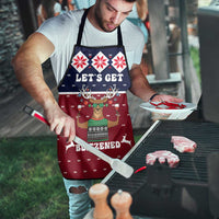 Lets Get Slouchy Christmas Apron Funny Xmas Holiday Patterns - Wonder Print Shop