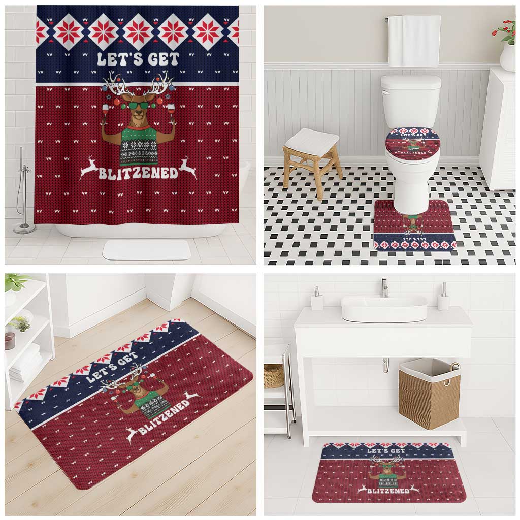 Lets Get Slouchy Christmas Bathroom Set Funny Xmas Holiday Patterns - Wonder Print Shop