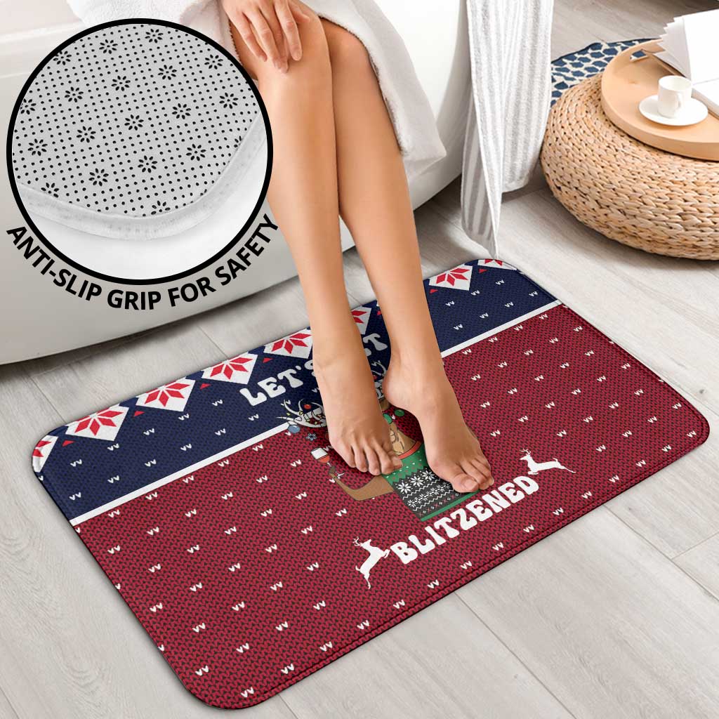 Lets Get Slouchy Christmas Bathroom Set Funny Xmas Holiday Patterns - Wonder Print Shop