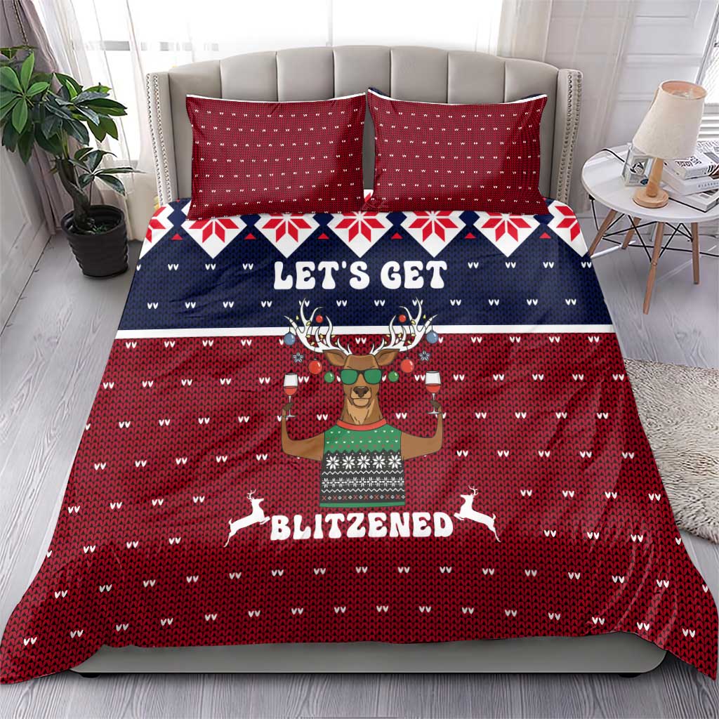 Lets Get Slouchy Christmas Bedding Set Funny Xmas Holiday Patterns - Wonder Print Shop