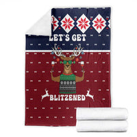 Lets Get Slouchy Christmas Blanket Funny Xmas Holiday Patterns - Wonder Print Shop