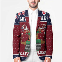 Lets Get Slouchy Christmas Blazer Funny Xmas Holiday Patterns - Wonder Print Shop