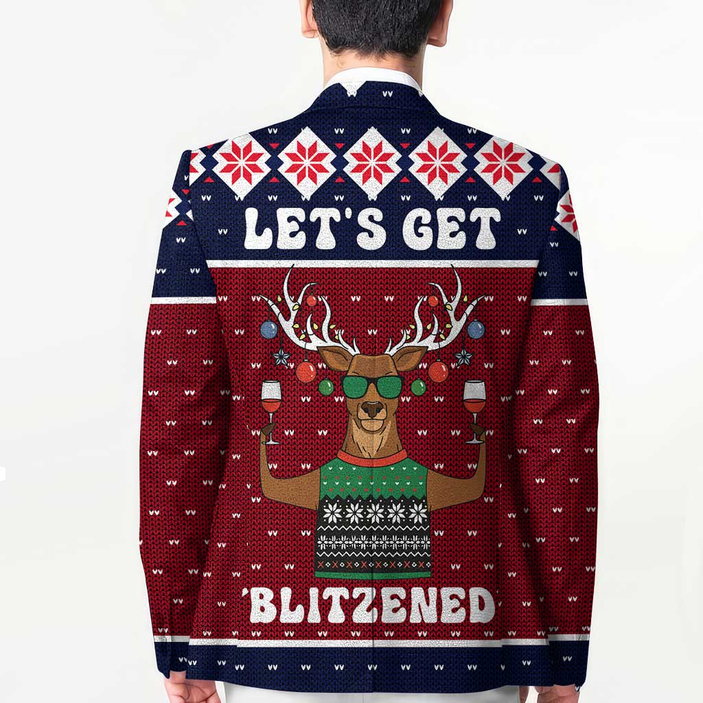 Lets Get Slouchy Christmas Blazer Funny Xmas Holiday Patterns - Wonder Print Shop