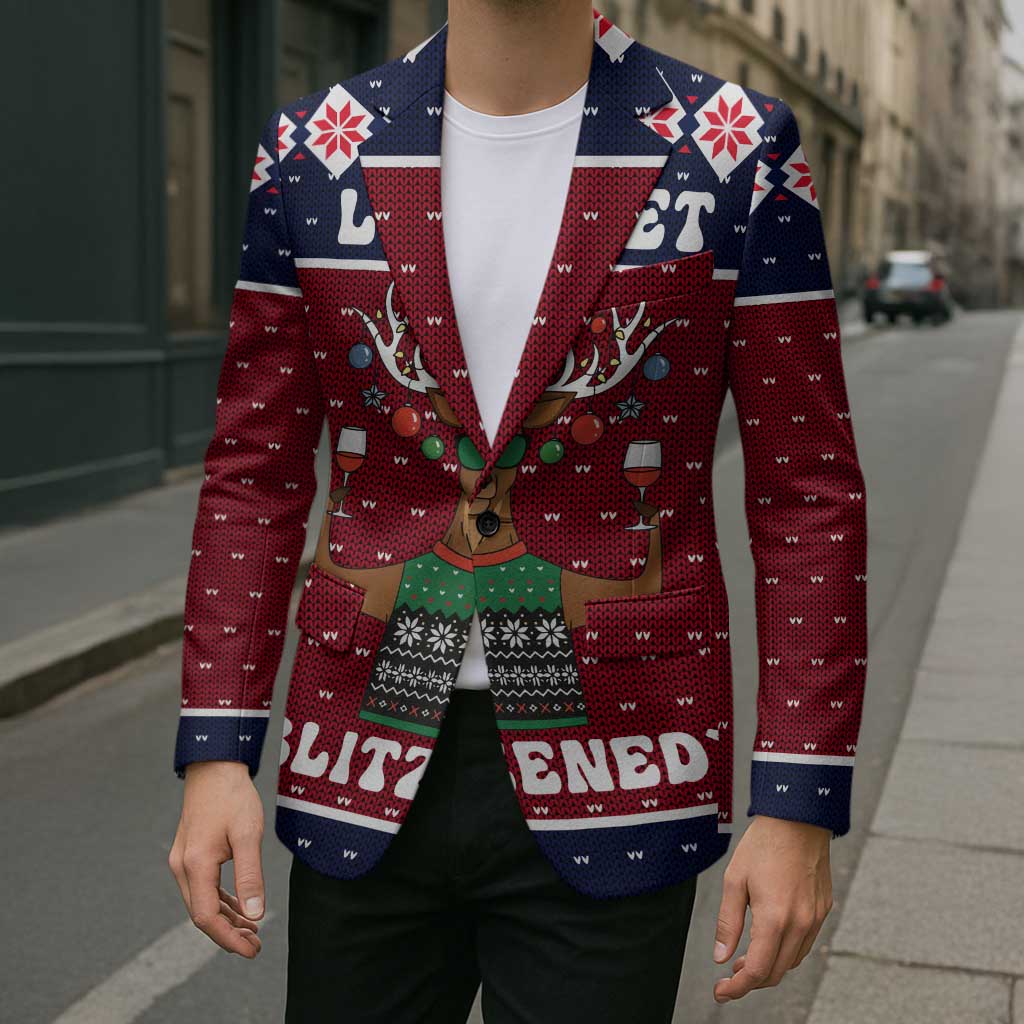 Lets Get Slouchy Christmas Blazer Funny Xmas Holiday Patterns - Wonder Print Shop