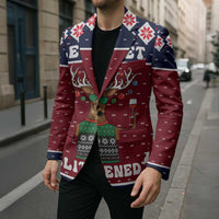 Lets Get Slouchy Christmas Blazer Funny Xmas Holiday Patterns - Wonder Print Shop