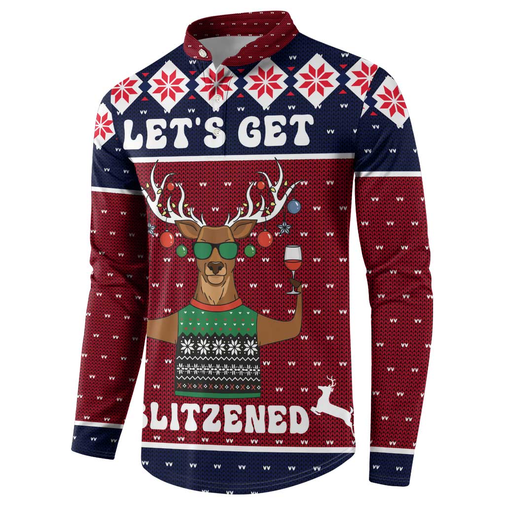 Lets Get Slouchy Christmas Button Sweatshirt Funny Xmas Holiday Patterns - Wonder Print Shop