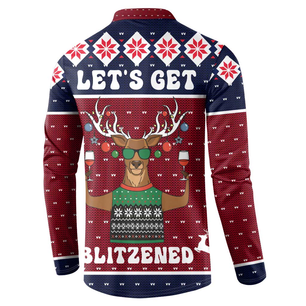 Lets Get Slouchy Christmas Button Sweatshirt Funny Xmas Holiday Patterns - Wonder Print Shop