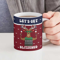 Lets Get Slouchy Christmas Ceramic Mug Funny Xmas Holiday Patterns - Wonder Print Shop