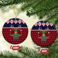 Lets Get Slouchy Christmas Ceramic Ornament Funny Xmas Holiday Patterns - Wonder Print Shop