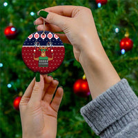 Lets Get Slouchy Christmas Ceramic Ornament Funny Xmas Holiday Patterns - Wonder Print Shop