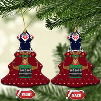 Lets Get Slouchy Christmas Ceramic Ornament Funny Xmas Holiday Patterns - Wonder Print Shop