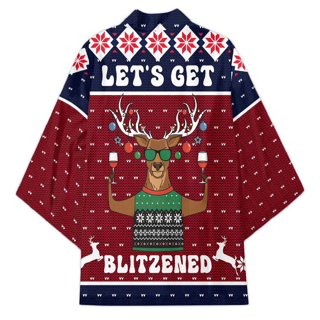 Lets Get Slouchy Christmas Kimono Funny Xmas Holiday Patterns - Wonder Print Shop