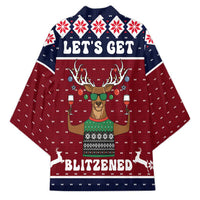 Lets Get Slouchy Christmas Kimono Funny Xmas Holiday Patterns - Wonder Print Shop