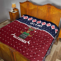 Lets Get Slouchy Christmas Quilt Funny Xmas Holiday Patterns - Wonder Print Shop