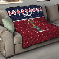 Lets Get Slouchy Christmas Quilt Funny Xmas Holiday Patterns - Wonder Print Shop