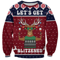 Lets Get Slouchy Christmas Sweatshirt Funny Xmas Holiday Patterns - Wonder Print Shop