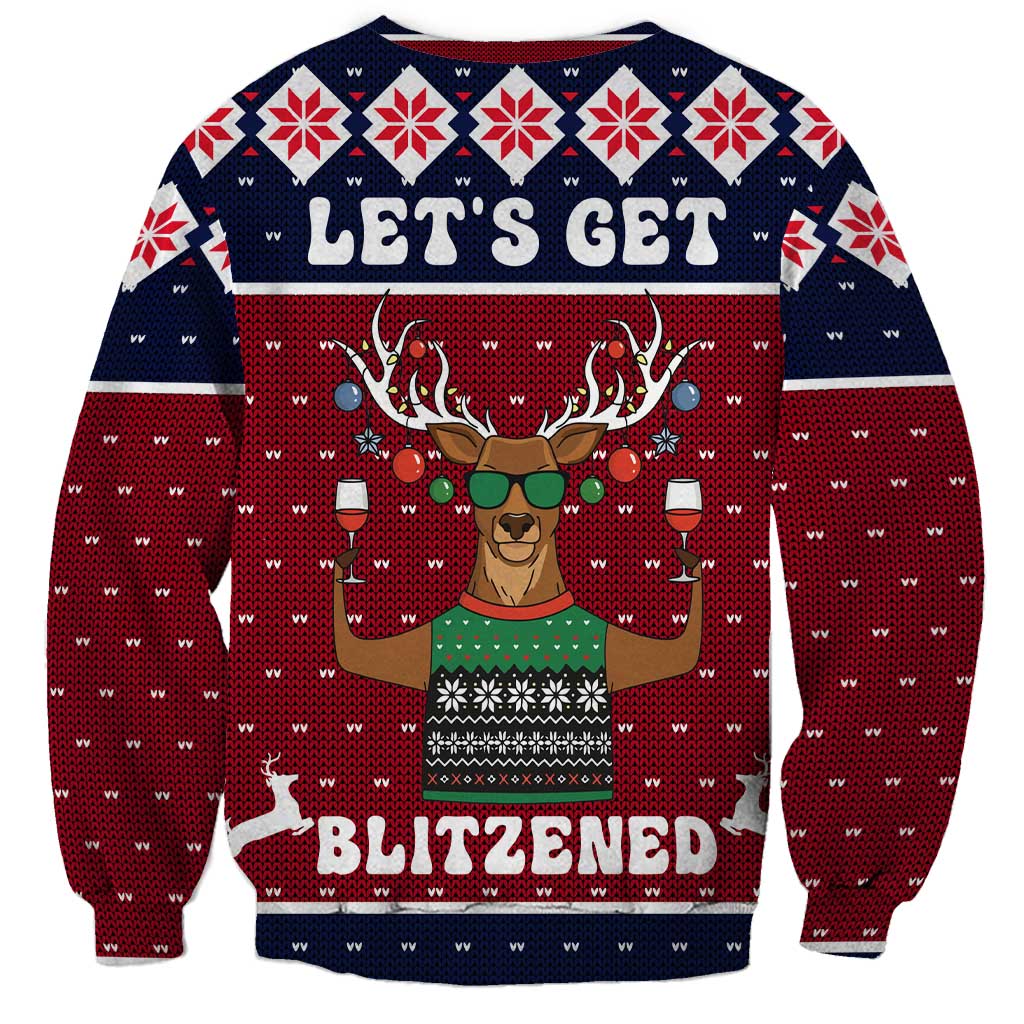 Lets Get Slouchy Christmas Sweatshirt Funny Xmas Holiday Patterns - Wonder Print Shop