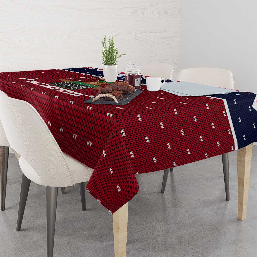 Lets Get Slouchy Christmas Tablecloth Funny Xmas Holiday Patterns - Wonder Print Shop