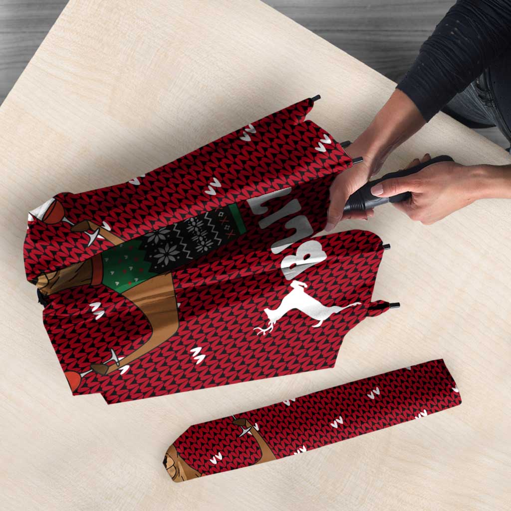 Lets Get Slouchy Christmas Umbrella Funny Xmas Holiday Patterns - Wonder Print Shop