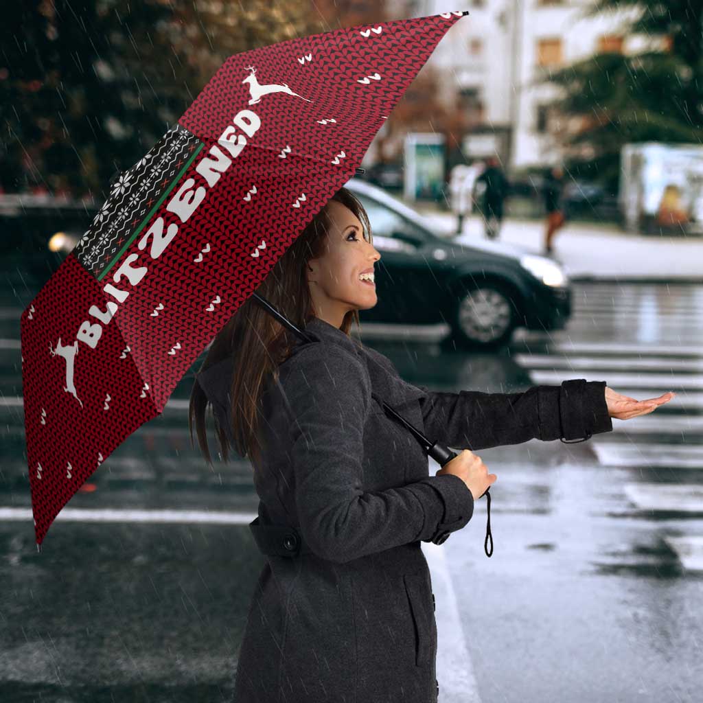 Lets Get Slouchy Christmas Umbrella Funny Xmas Holiday Patterns - Wonder Print Shop