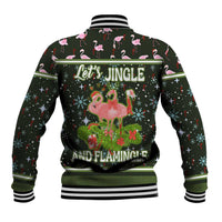 Lets Jingle And Flamingle Christmas Baseball Jacket Funny Xmas Holiday Patterns - Wonder Print Shop