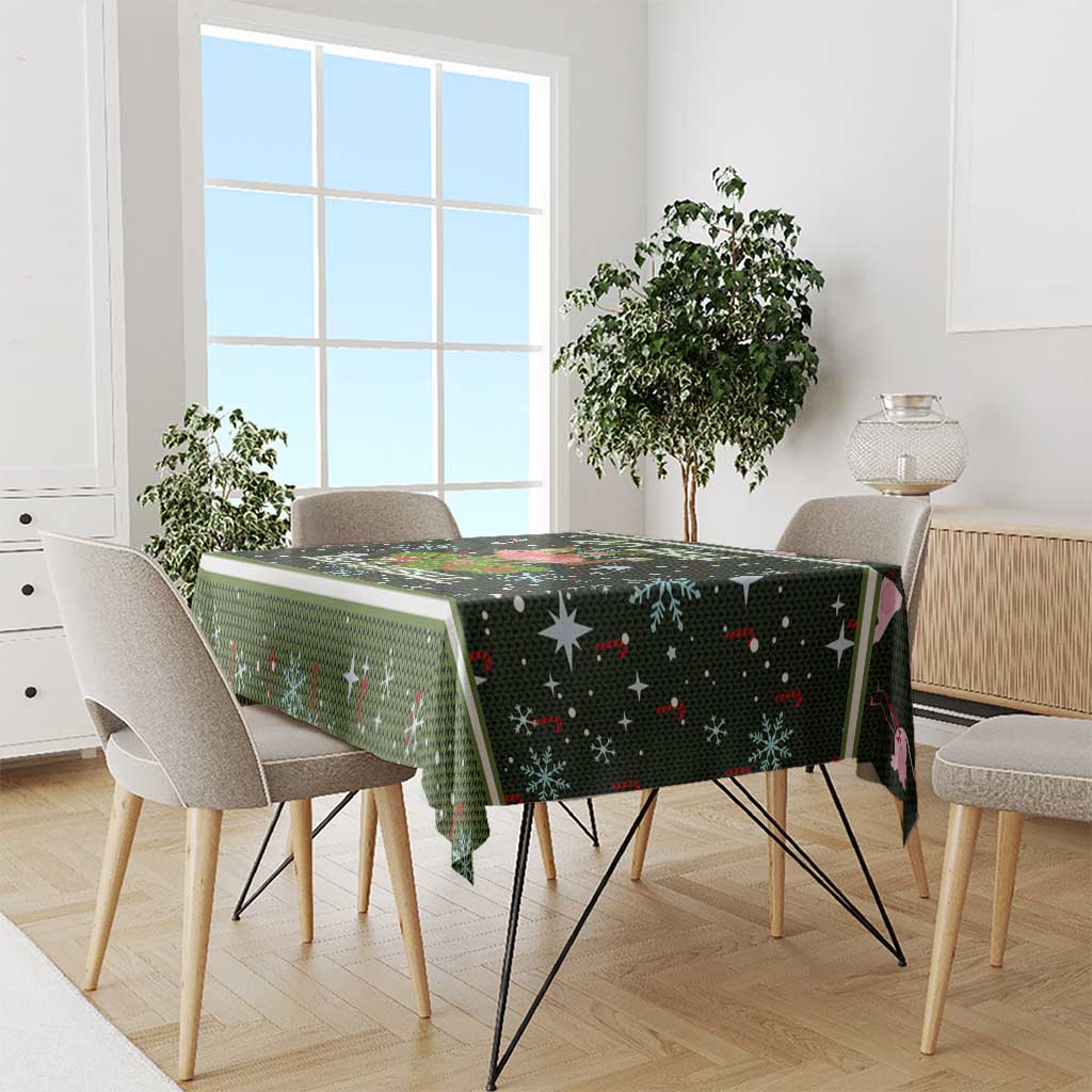 Lets Jingle And Flamingle Christmas Tablecloth Funny Xmas Holiday Patterns - Wonder Print Shop
