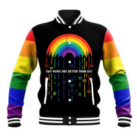 LGBT Dont Be Afraid Christmas Baseball Jacket Xmas Holiday Patterns - Wonder Print Shop