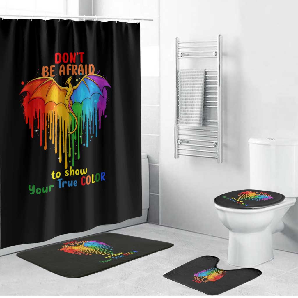LGBT Dont Be Afraid Christmas Bathroom Set Xmas Holiday Patterns - Wonder Print Shop
