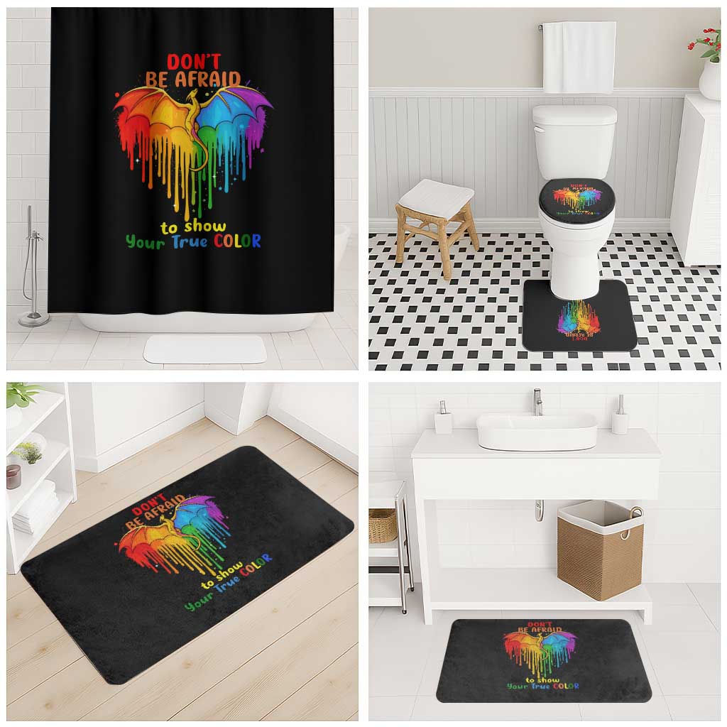 LGBT Dont Be Afraid Christmas Bathroom Set Xmas Holiday Patterns - Wonder Print Shop