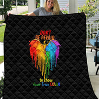 LGBT Dont Be Afraid Christmas Quilt Xmas Holiday Patterns - Wonder Print Shop
